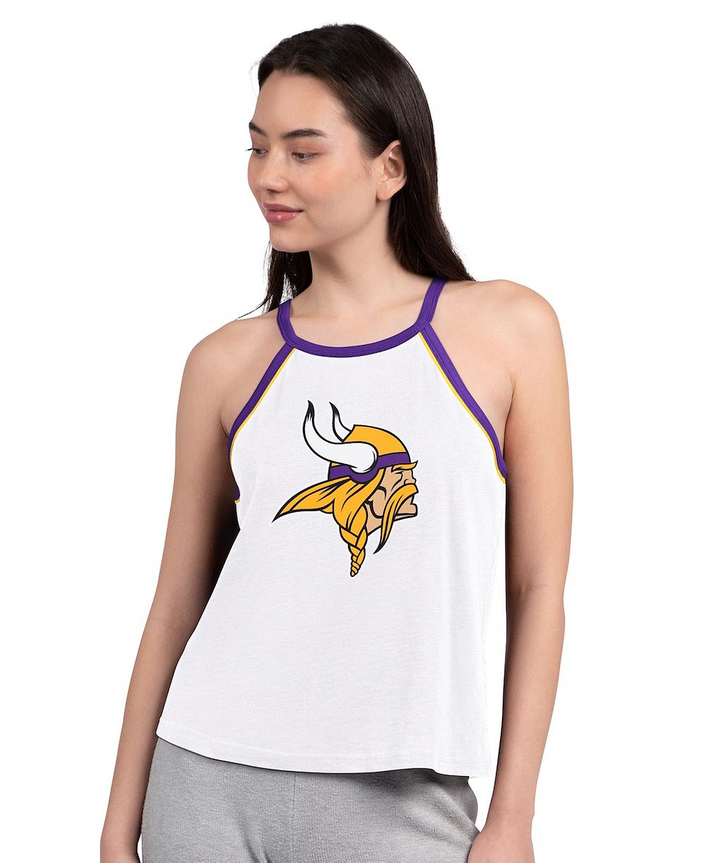 Женский топ G-III 4Her by Carl Banks White Minnesota Vikings Redemption Win Slub Tank Top