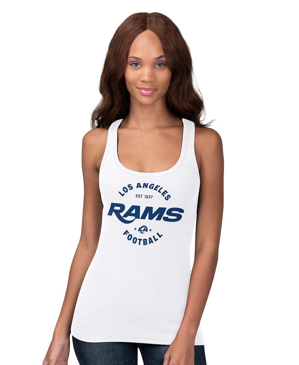 G-III 4Her by Carl Banks Женский белый топ Los Angeles Rams