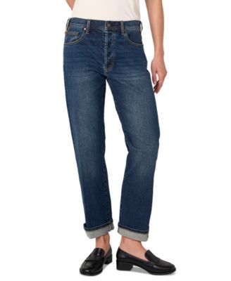 Женские джинсы Liverpool Los Angeles Women's Sloane Low-Rise Girlfriend Cuffed