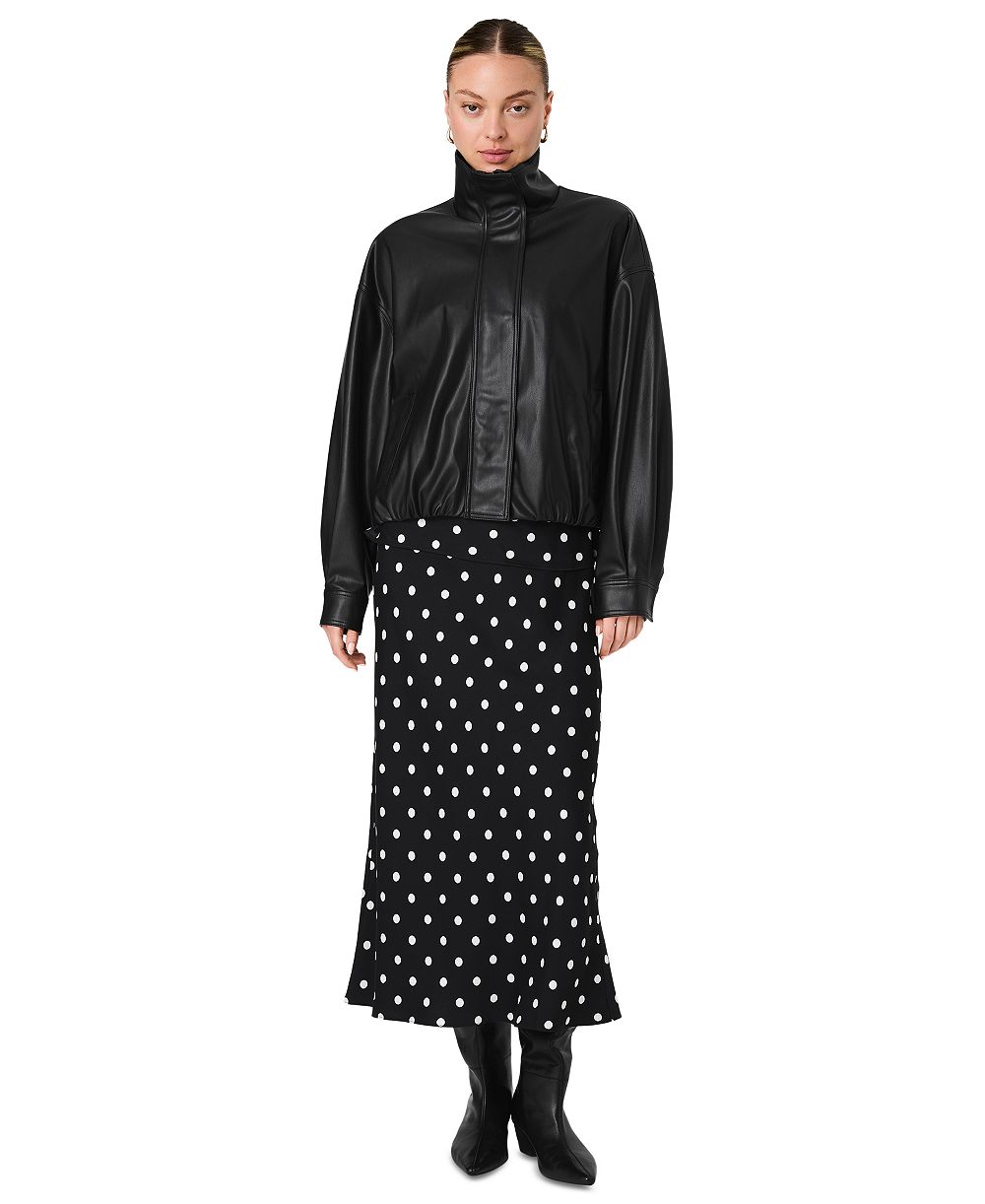 French Connection Women's Dessa Oversized Funnel Neck Bomber Jacket