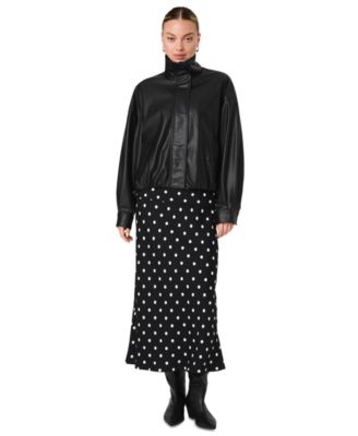 French Connection Women's Dessa Oversized Funnel Neck Bomber Jacket