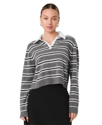 Женский свитер French Connection Yulia Knit Campus Oversized Cropped Stripe