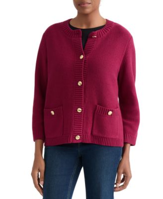 Jones New York Women's Pocket Detail Cardigan Sweater