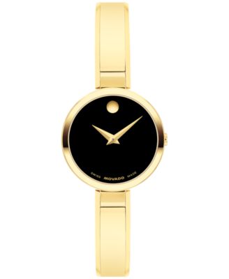 Movado Женские часы Moda Swiss Quartz Light Yellow PVD Steel 24mm