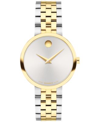 Movado Женские часы Museum Classic Swiss Quartz Stainless Steel Light Yellow PVD Steel 29.50mm