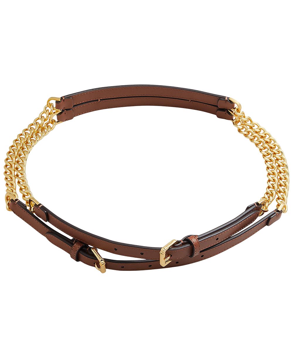 Ремень Lauren Ralph Lauren Leather Trim Stacked Chain