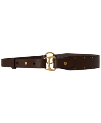 Lauren Ralph Lauren Широкий ремень с заклепками и кольцом D