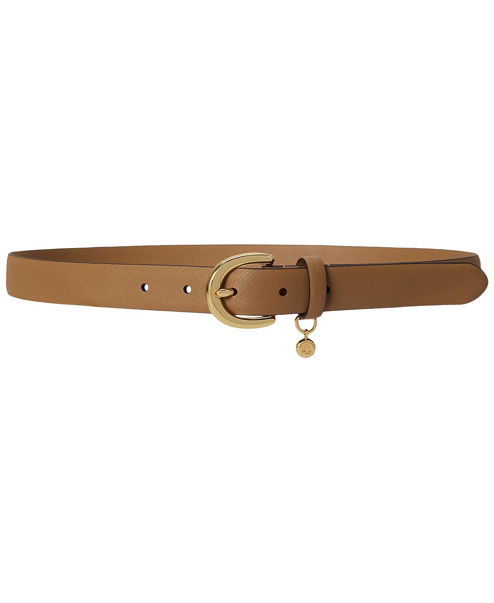 Lauren Ralph Lauren Charm Crosshatch Leather Belt