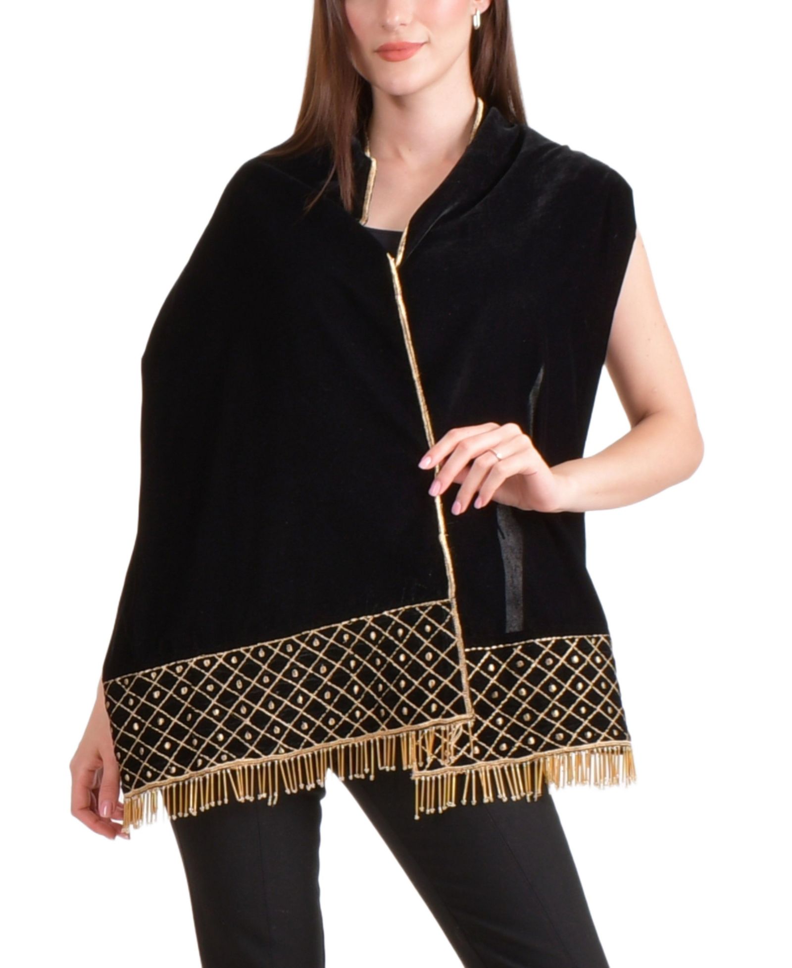 Raas шарф Velvet Hand Embroidered Women's
