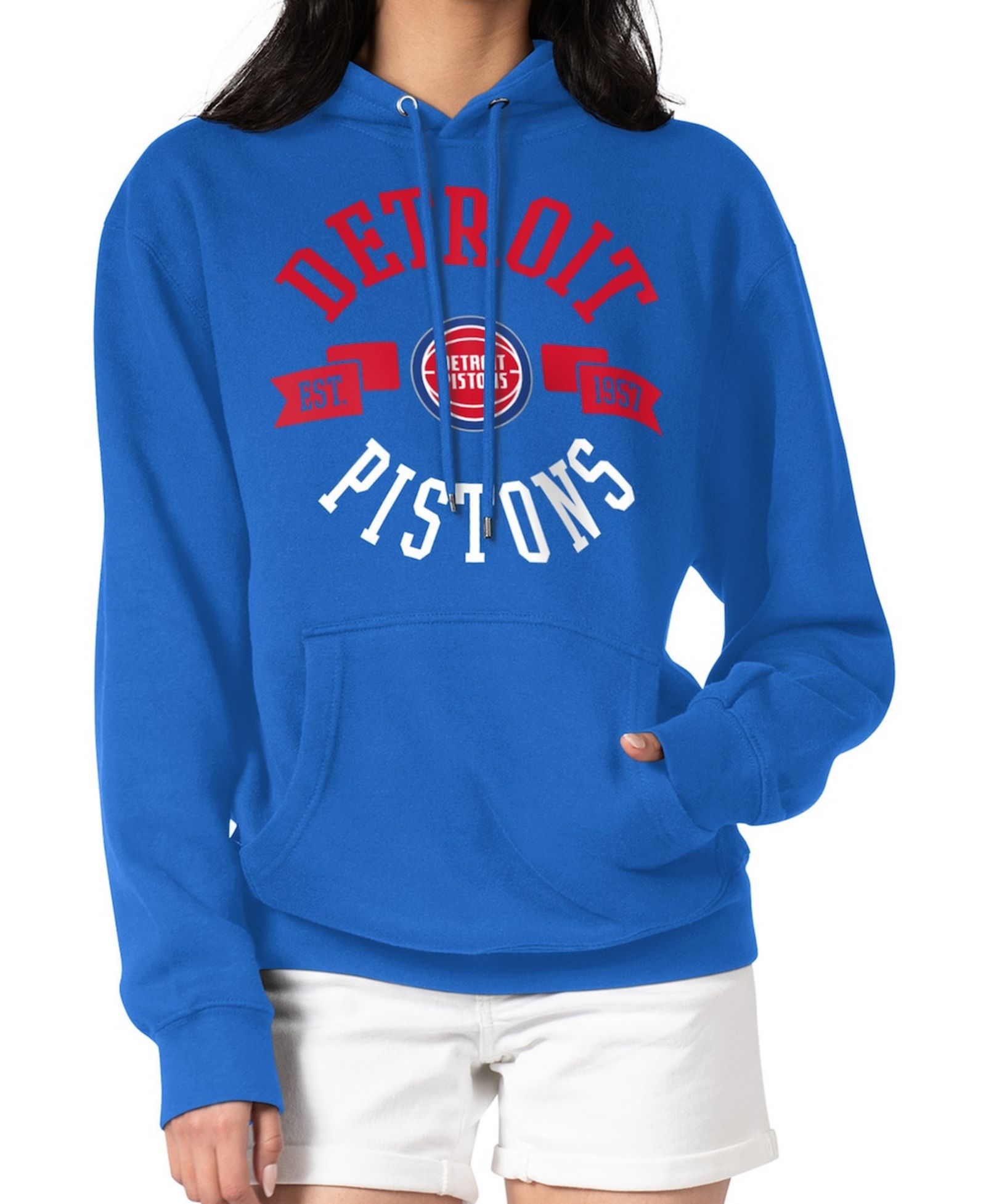 G-III 4Her by Carl Banks Женская толстовка с капюшоном Blue Detroit Pistons City