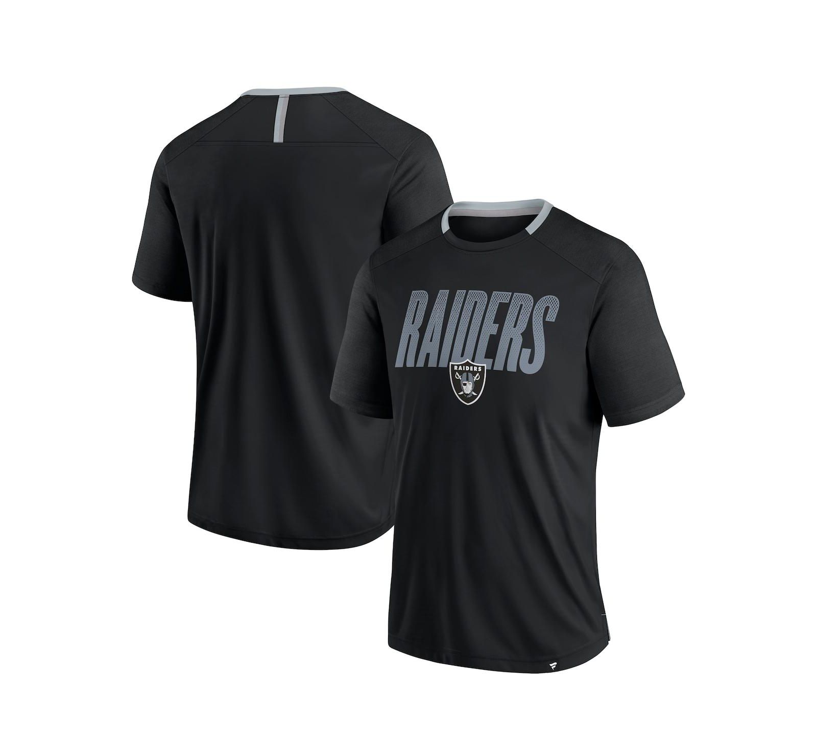Fanatics Men's Black Las Vegas Raiders Defender Fade Slant T-Shirt