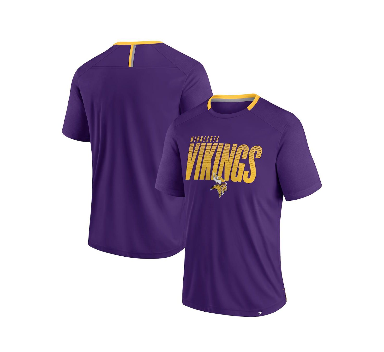 Fanatics Мужская фиолетовая футболка Minnesota Vikings Defender Fade Slant