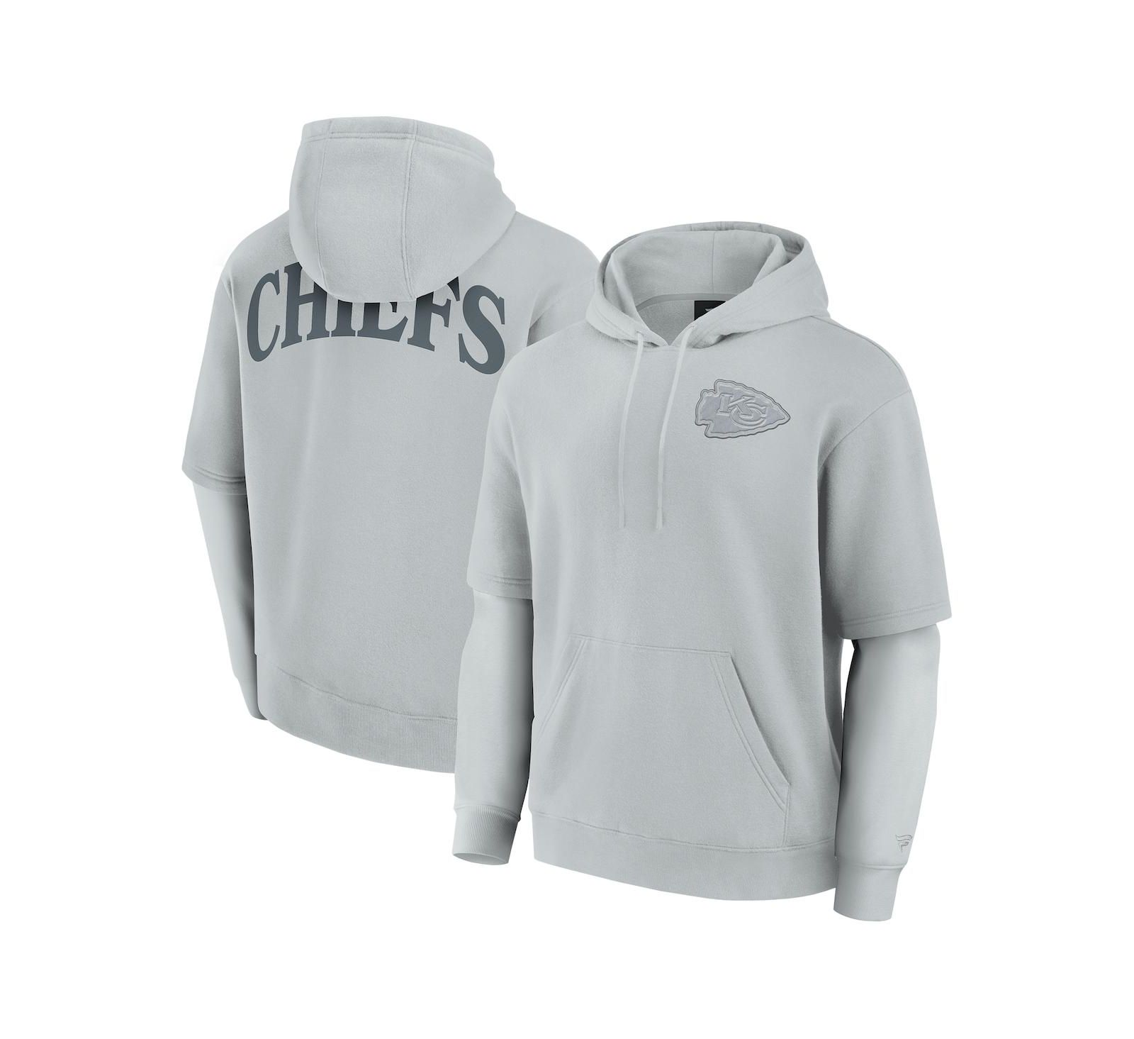 Fanatics Men's and Women's Gray Kansas City Chiefs Elements Sleek Pullover Hoodie