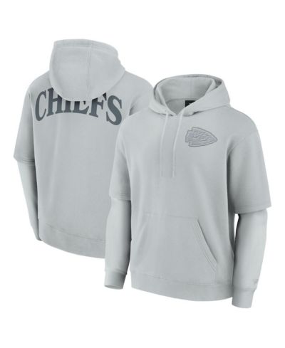 Fanatics Men's and Women's Gray Kansas City Chiefs Elements Sleek Pullover Hoodie