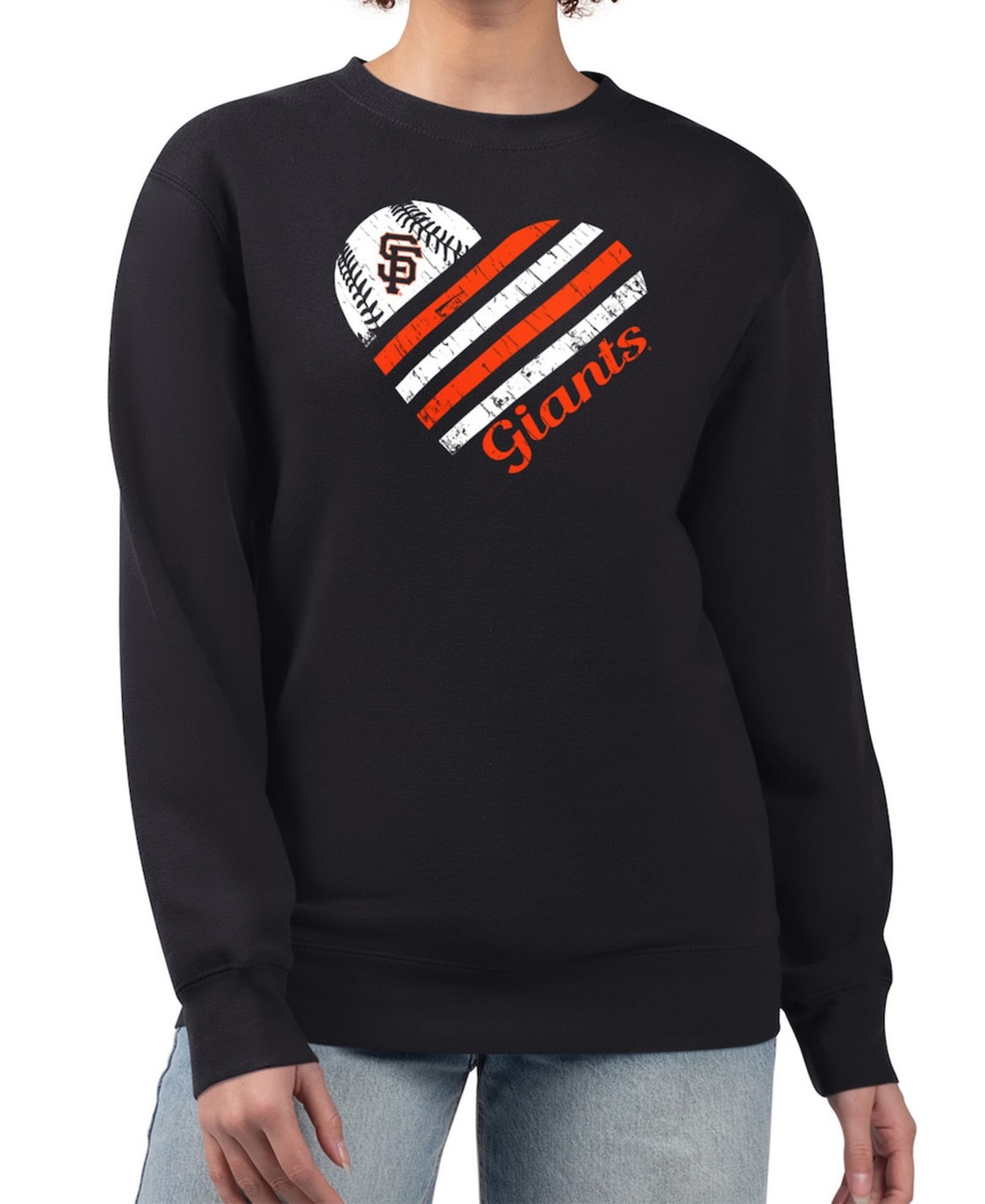 Женская флисовая толстовка G-III 4Her by Carl Banks Black San Francisco Giants с логотипом-сердцем