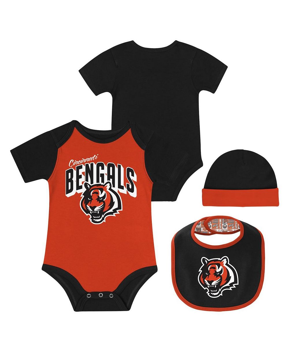 Детский комплект Outerstuff: боди и вязаная шапка с принтом Cincinnati Bengals