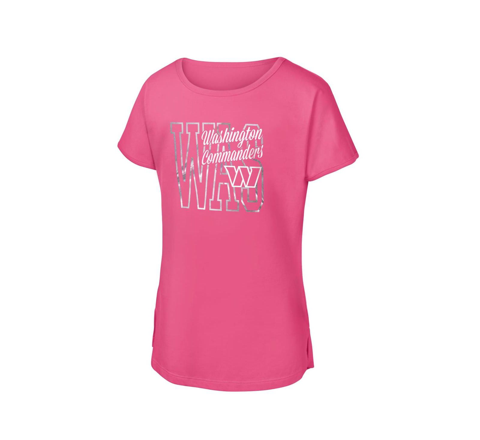 Детская футболка Outerstuff Pink Washington Commanders Signal Caller Dolman