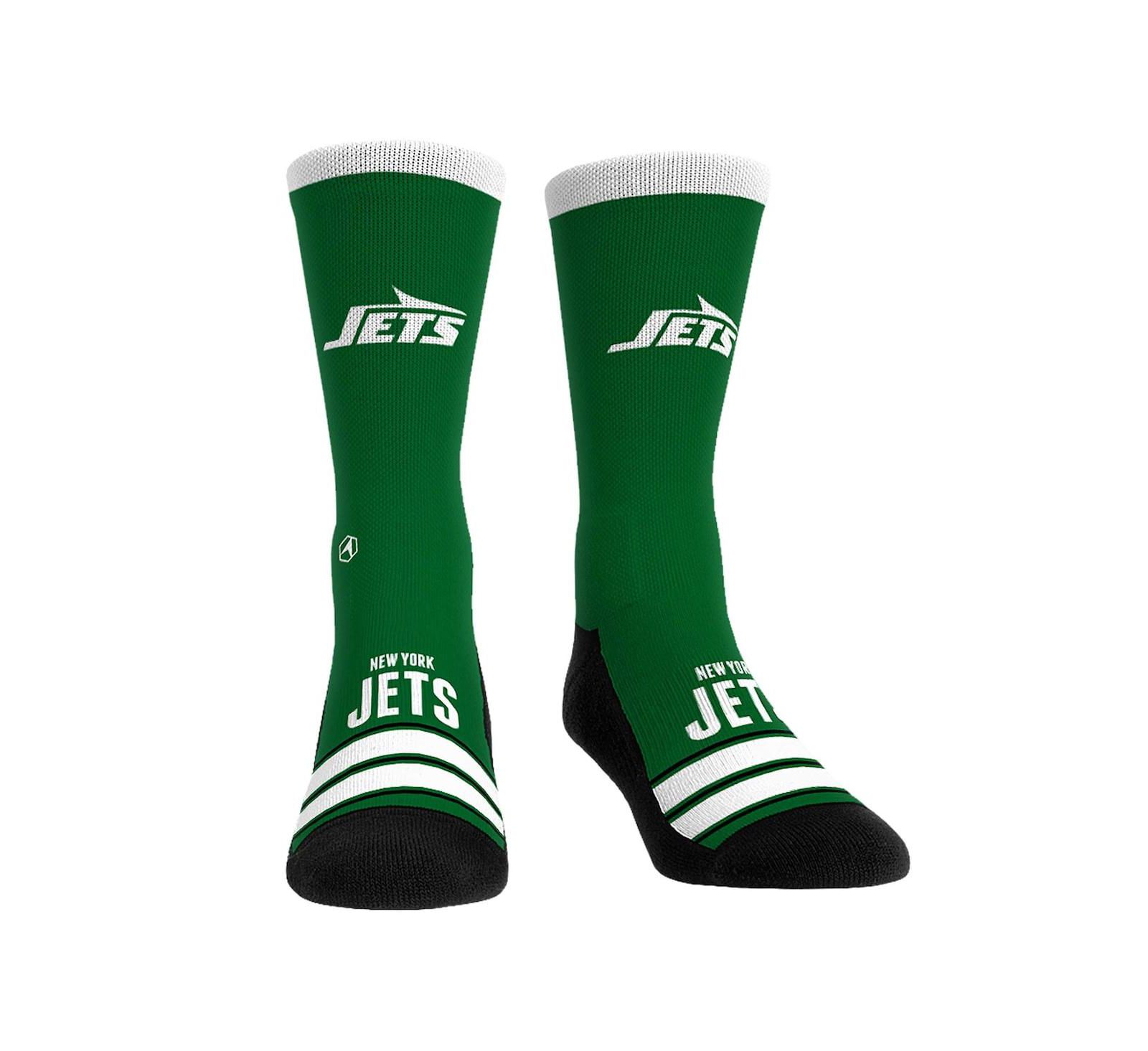 Rock Em Socks Men's and Women's New York Jets Gametime Stripe Crew Socks
