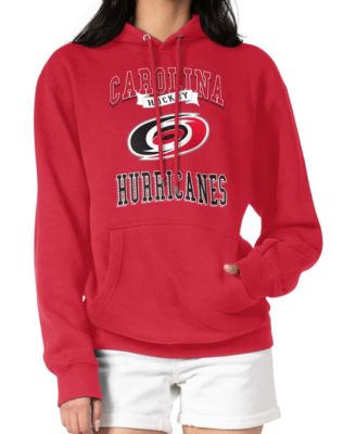 Женское худи G-III 4Her by Carl Banks красное, флисовое, с логотипом команды Carolina Hurricanes