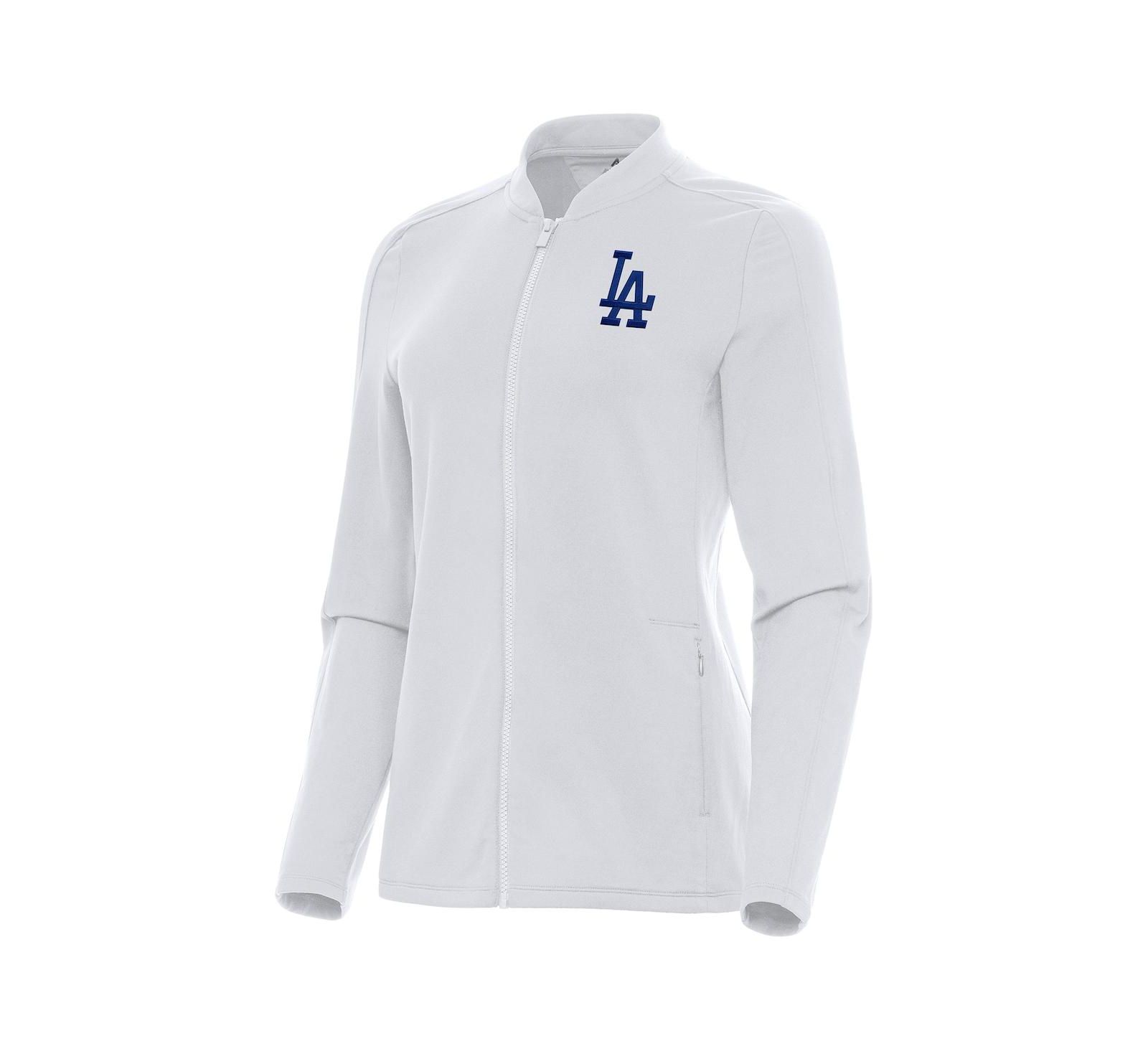 Antigua Women's White Los Angeles Dodgers Continual Full-Zip Jacket