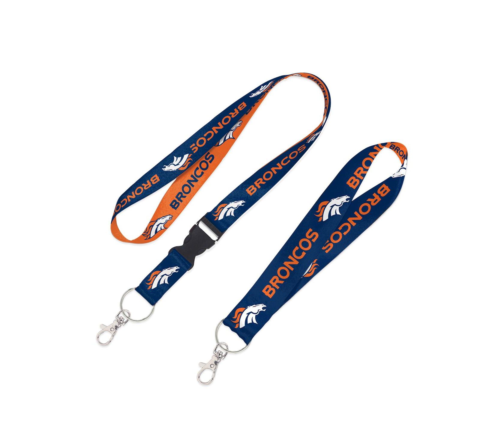 Wincraft Denver Broncos 2-Pack Lanyard with Detachable Buckle Key Strap Set