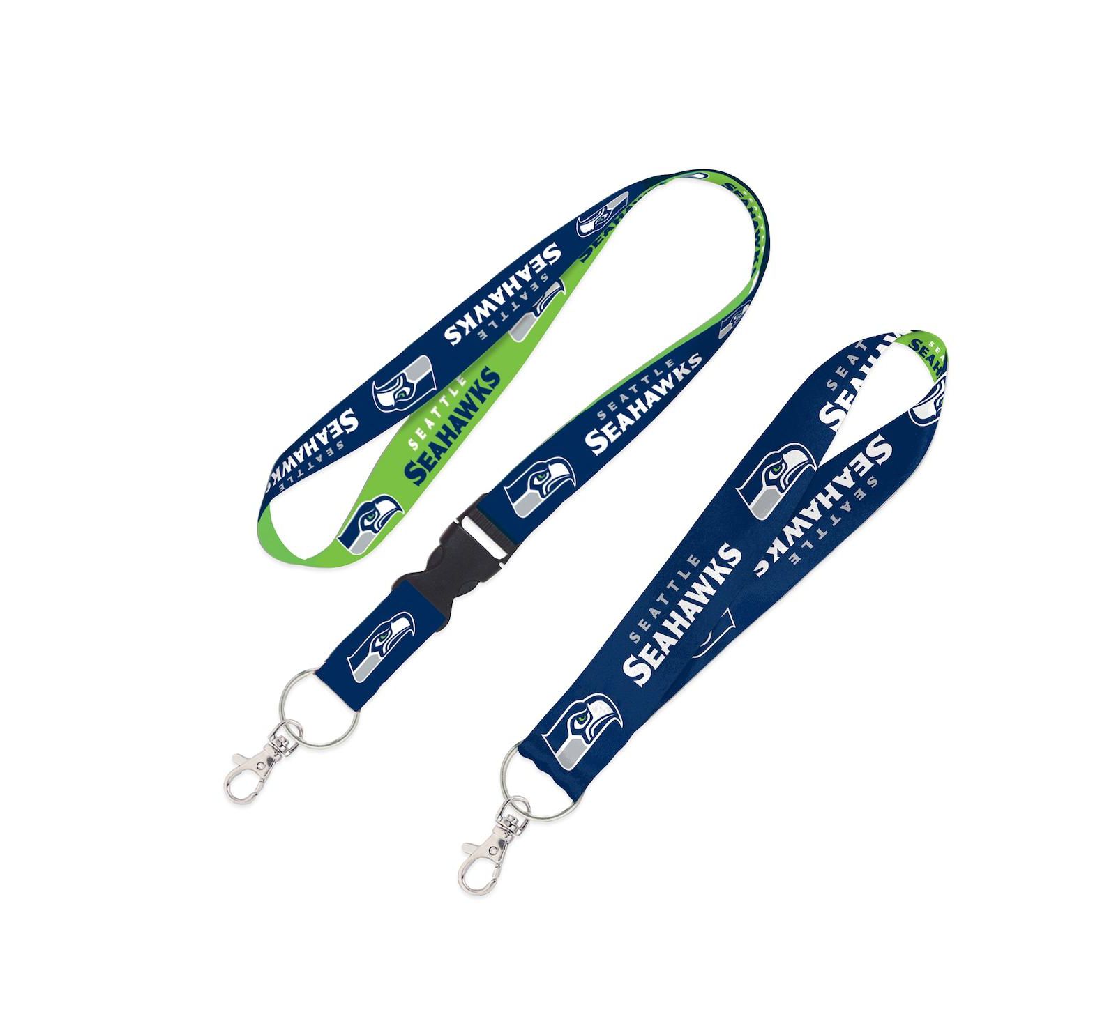 Wincraft Seattle Seahawks 2-Pack Lanyard with Detachable Buckle Key Strap Set