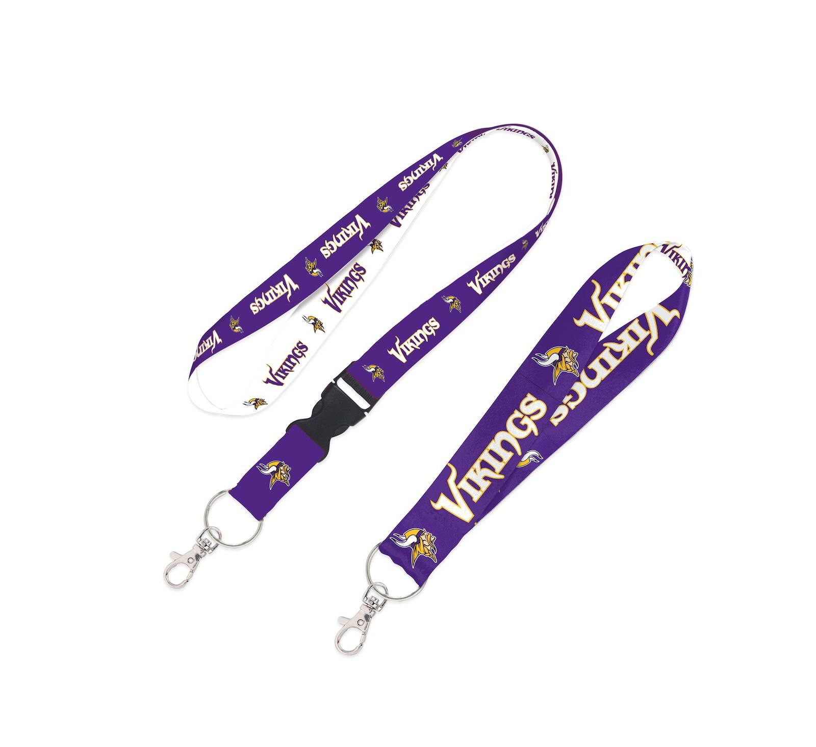 Wincraft Minnesota Vikings 2-Pack Lanyard with Detachable Buckle Key Strap Set