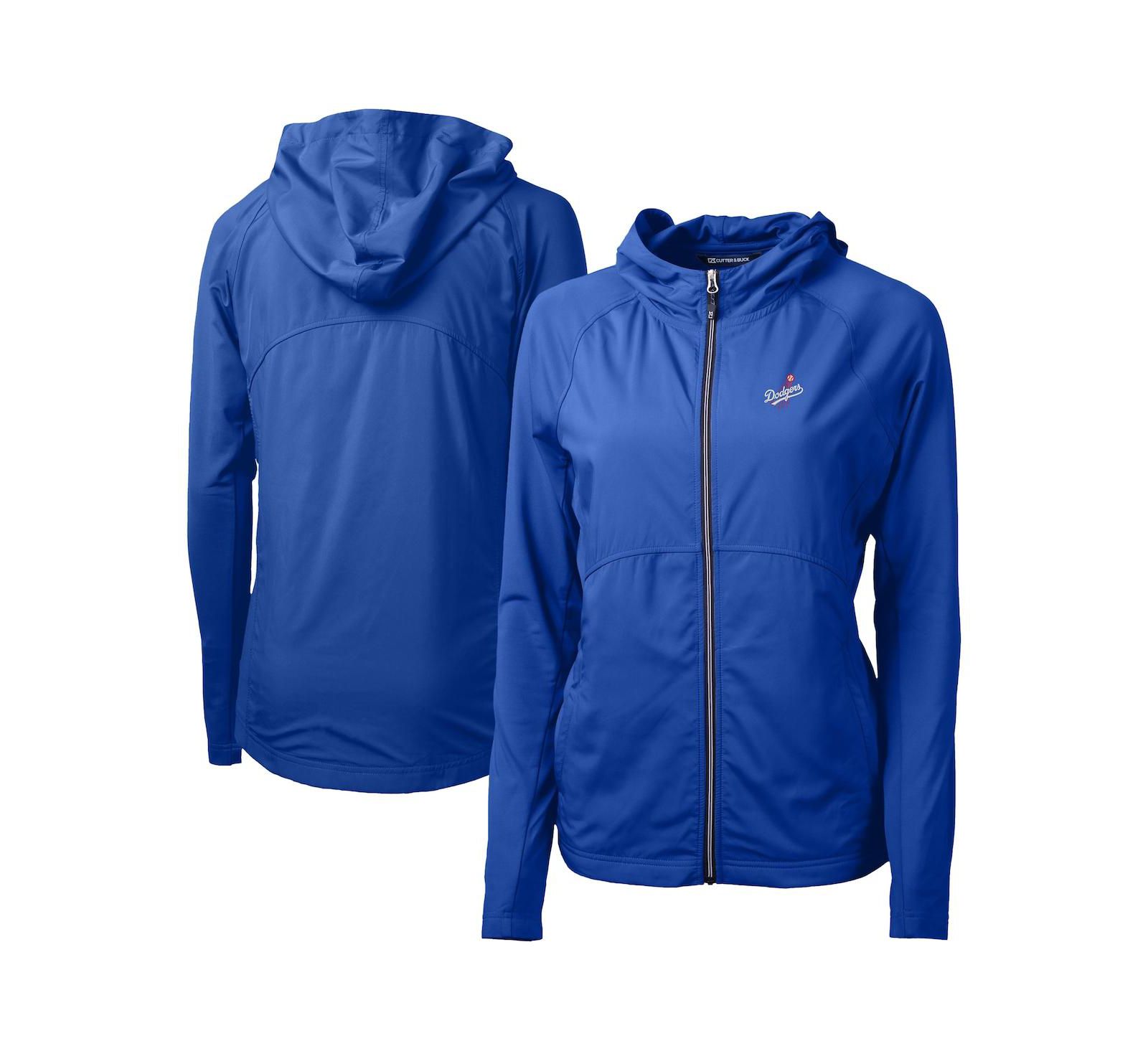 Cutter & Buck Женский Royal Los Angeles Dodgers Adapt Eco Knit Hybrid Full-Zip Hoodie
