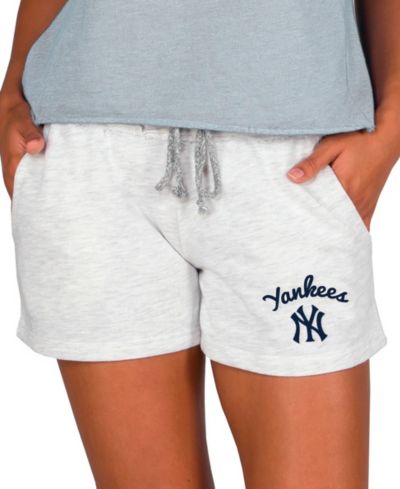 Шорты Concepts Sport Women's Ash New York Yankees French Terry Tri-Blend