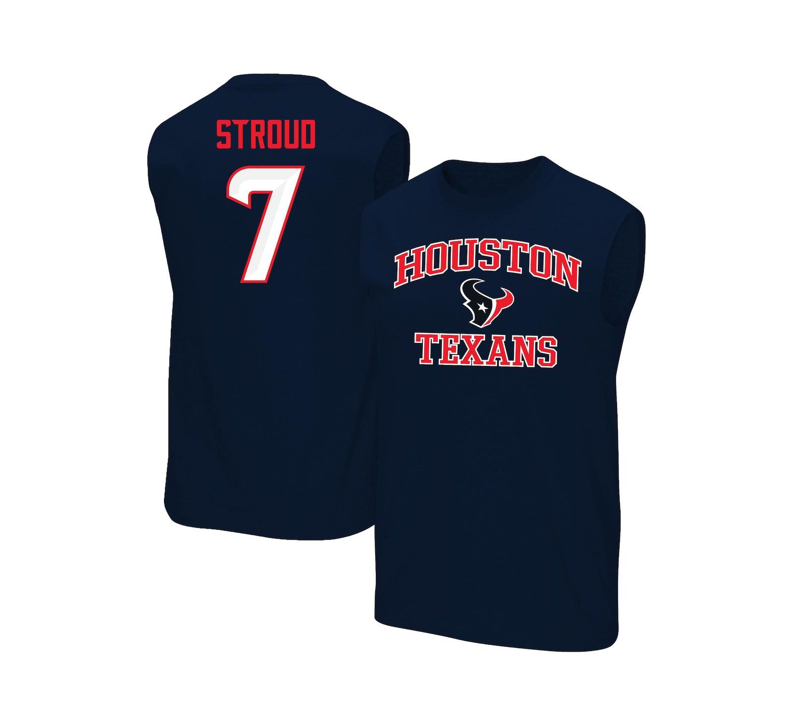 Мужская майка Fanatics C.J. Stroud Navy Houston Texans Big & Tall Muscle Tank Top