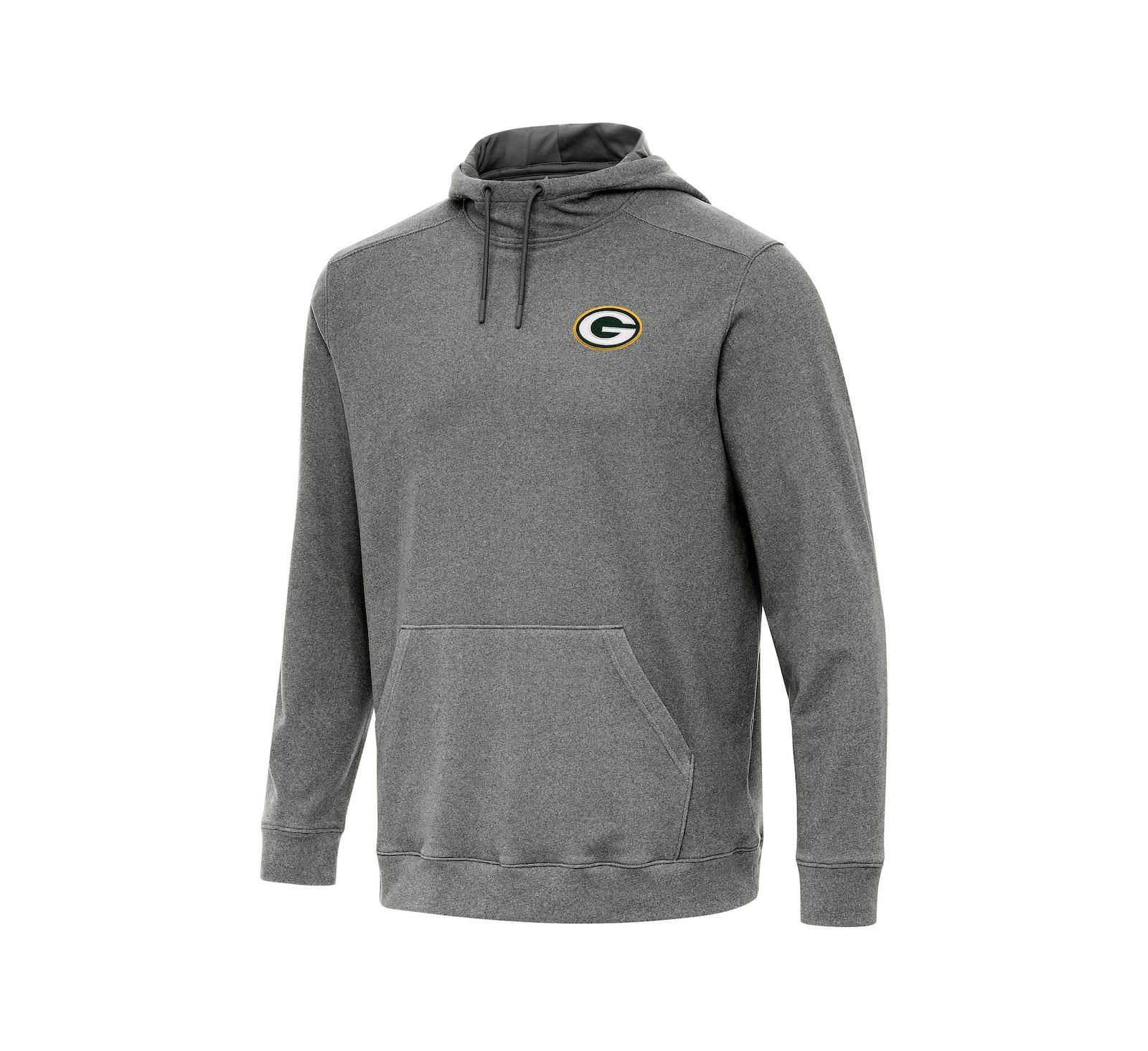 Мужской худи Antigua Heather Black Green Bay Packers Cloud