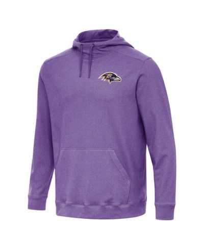 Antigua Men's Heather Purple Baltimore Ravens Cloud Pullover Hoodie