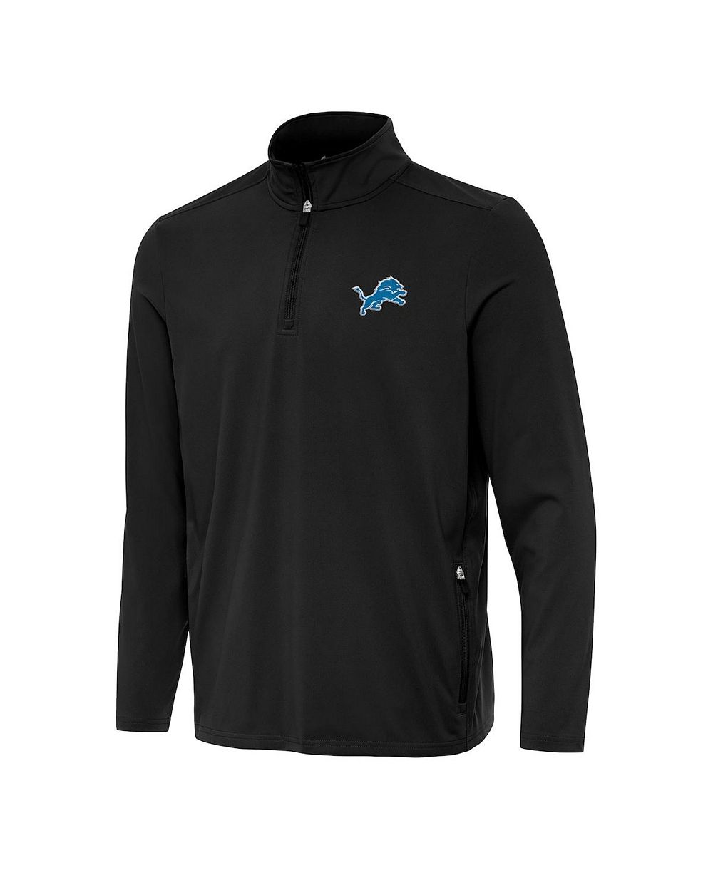 Мужская кофта Antigua Black Detroit Lions Perilous Quarter-Zip