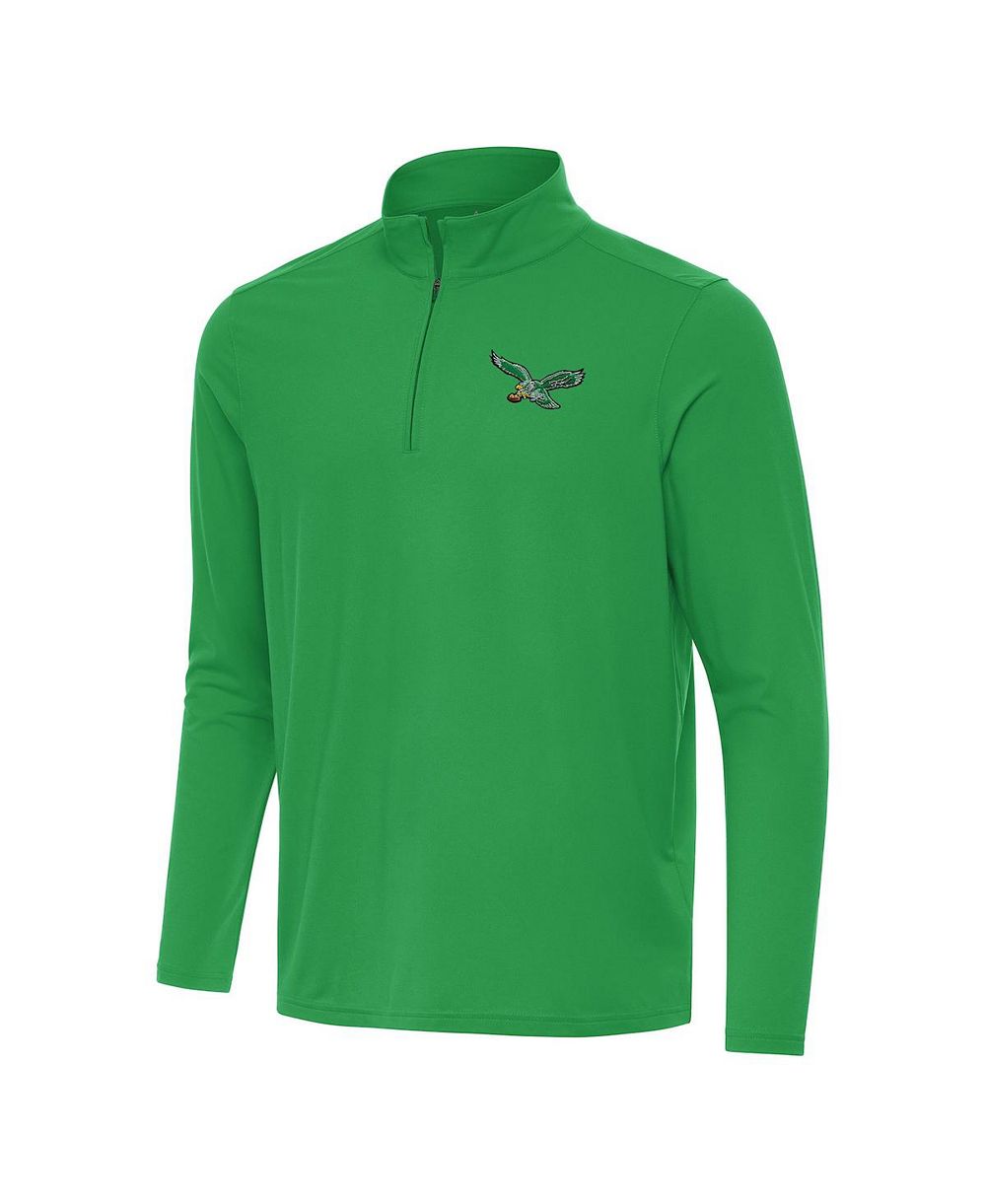 Мужской джемпер с молнией Antigua Philadelphia Eagles Kelly Green