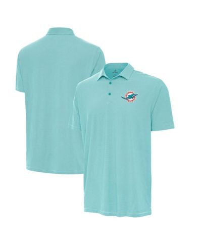 Antigua мужская рубашка-поло Miami Dolphins, голубая/белая
