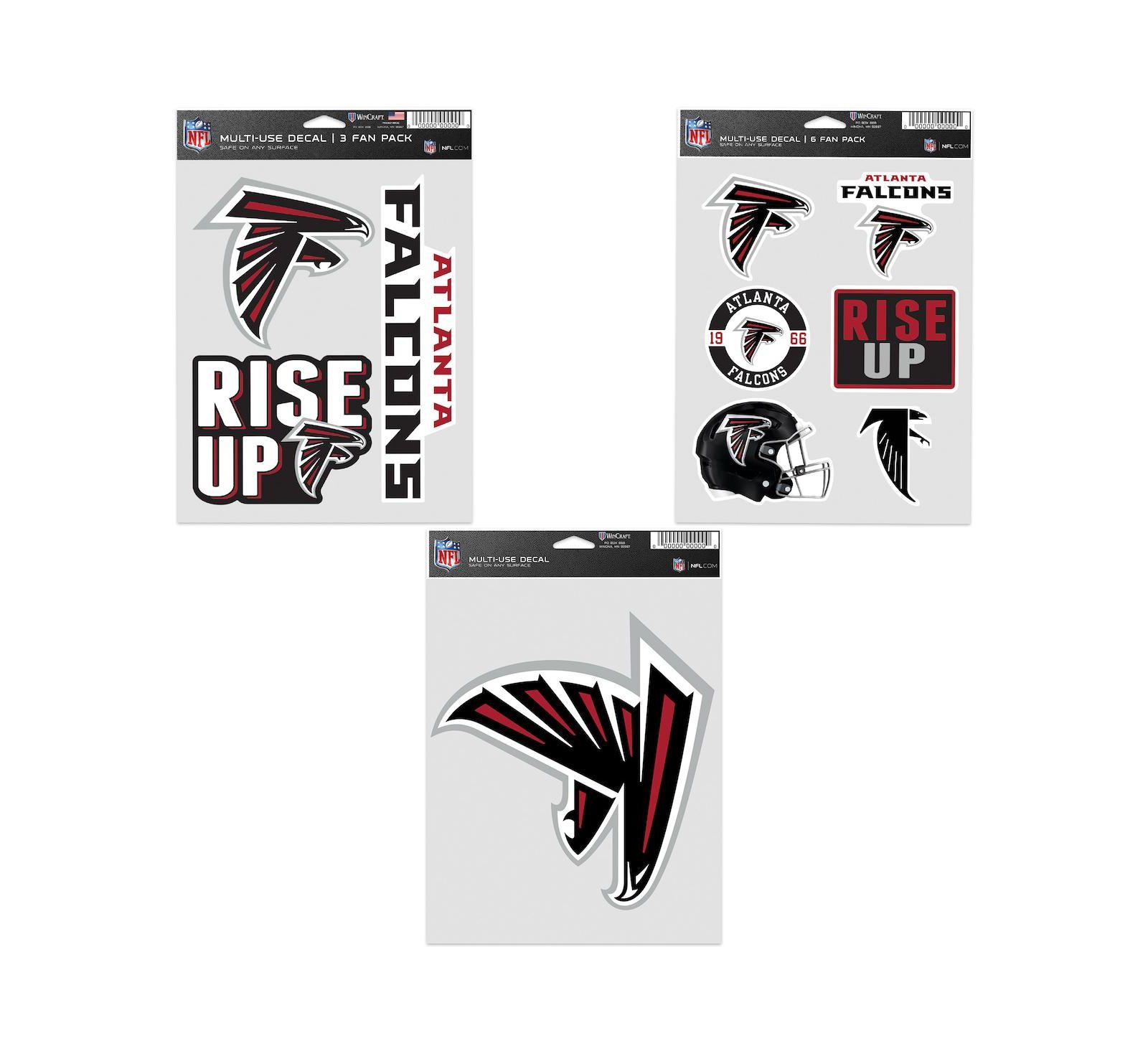 Wincraft Atlanta Falcons Three-Pack Fan Decal Set