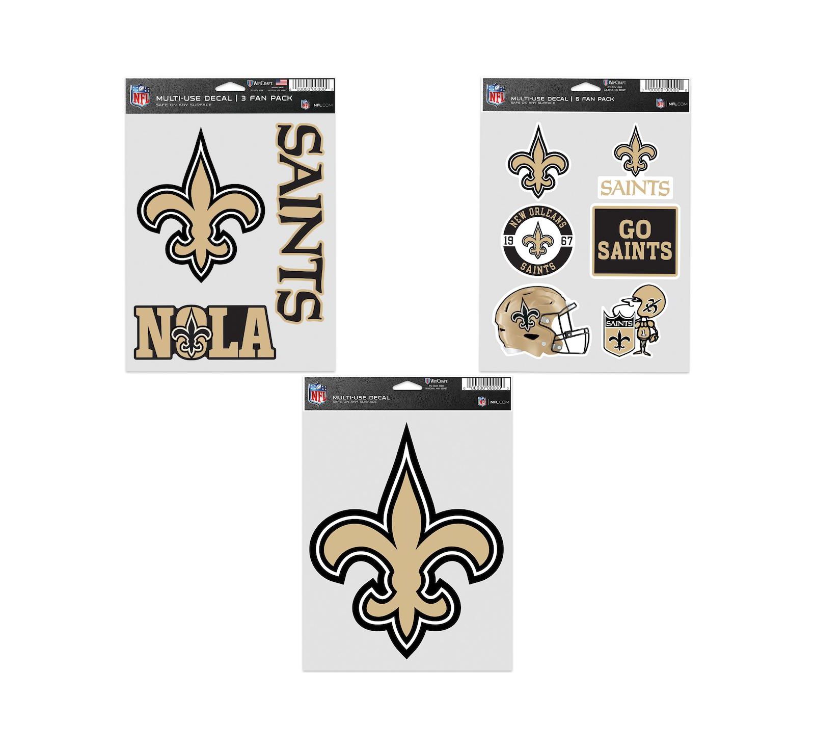Wincraft New Orleans Saints Three-Pack Fan Decal Set
