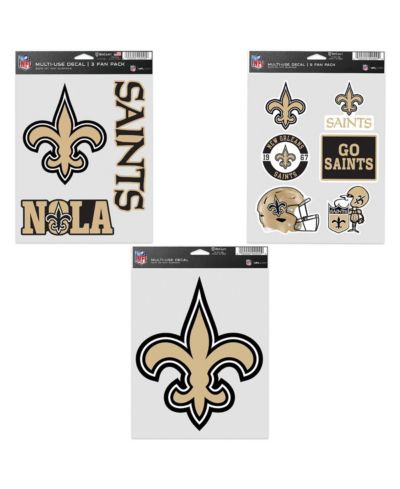 Wincraft New Orleans Saints Three-Pack Fan Decal Set