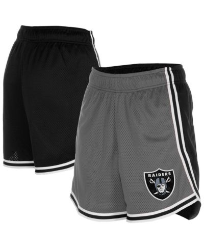 Женские сетчатые шорты New Era Las Vegas Raiders Sport Classics, серебристый/черный
