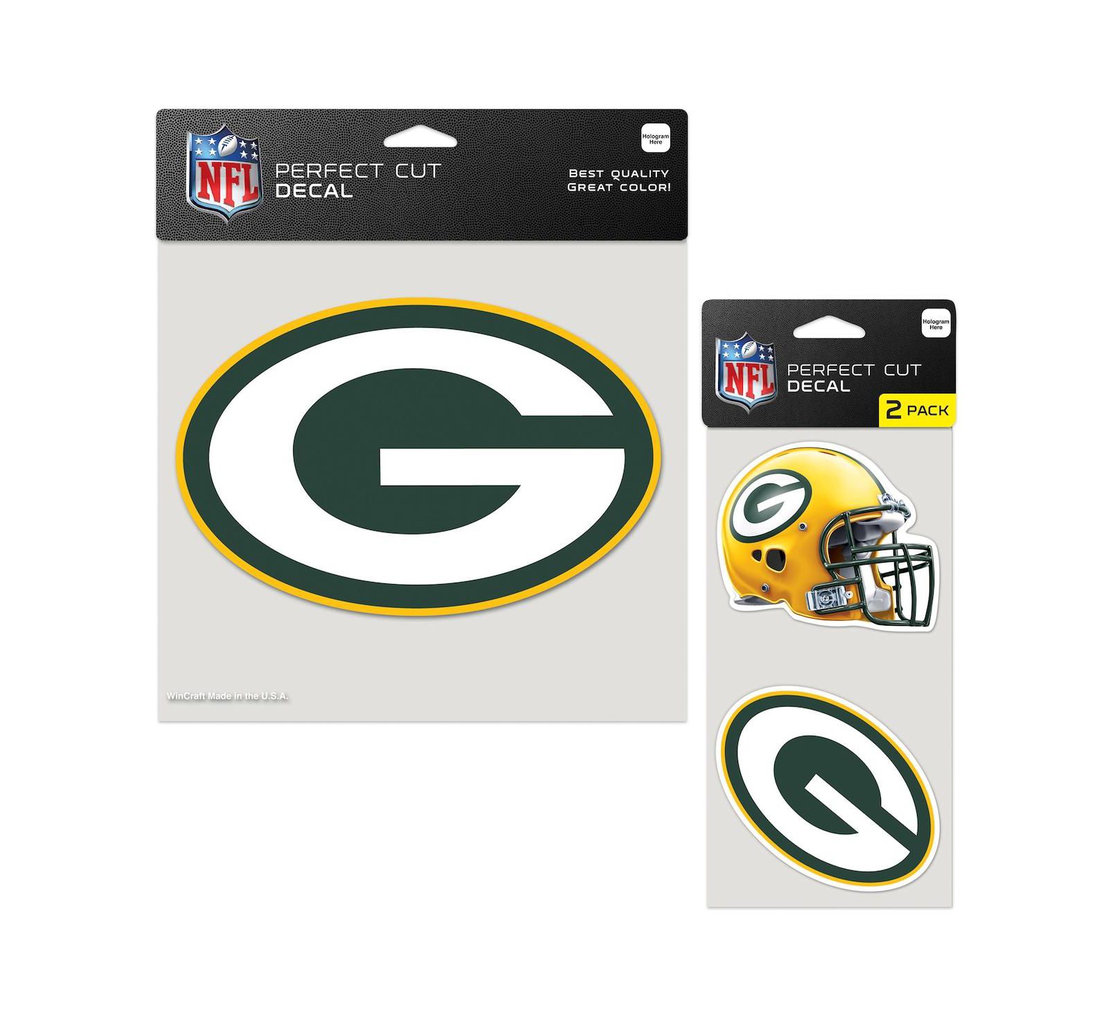 Wincraft Green Bay Packers Perfect Cut Decal Two-Pack Set