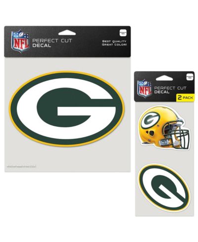 Wincraft Набор из 2 наклеек Green Bay Packers Perfect Cut Decal