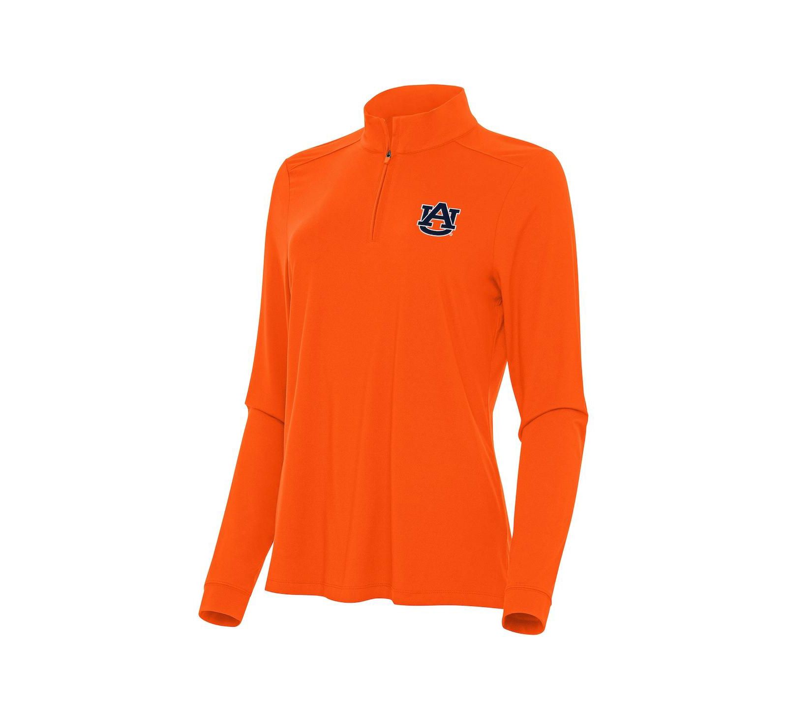 Женский джемпер Antigua Orange Auburn Tigers Intent Quarter-Zip