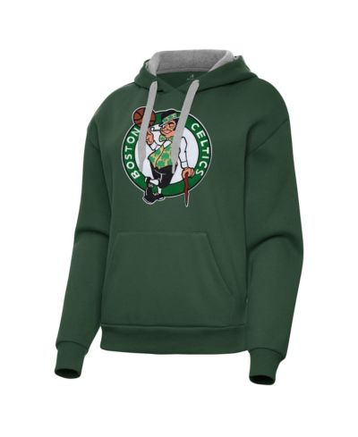 Женское худи Antigua Hunter Green Boston Celtics Victory Pullover