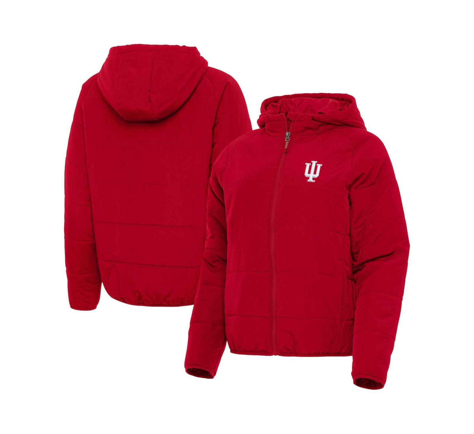 Женское худи Antigua Indiana Hoosiers, на молнии
