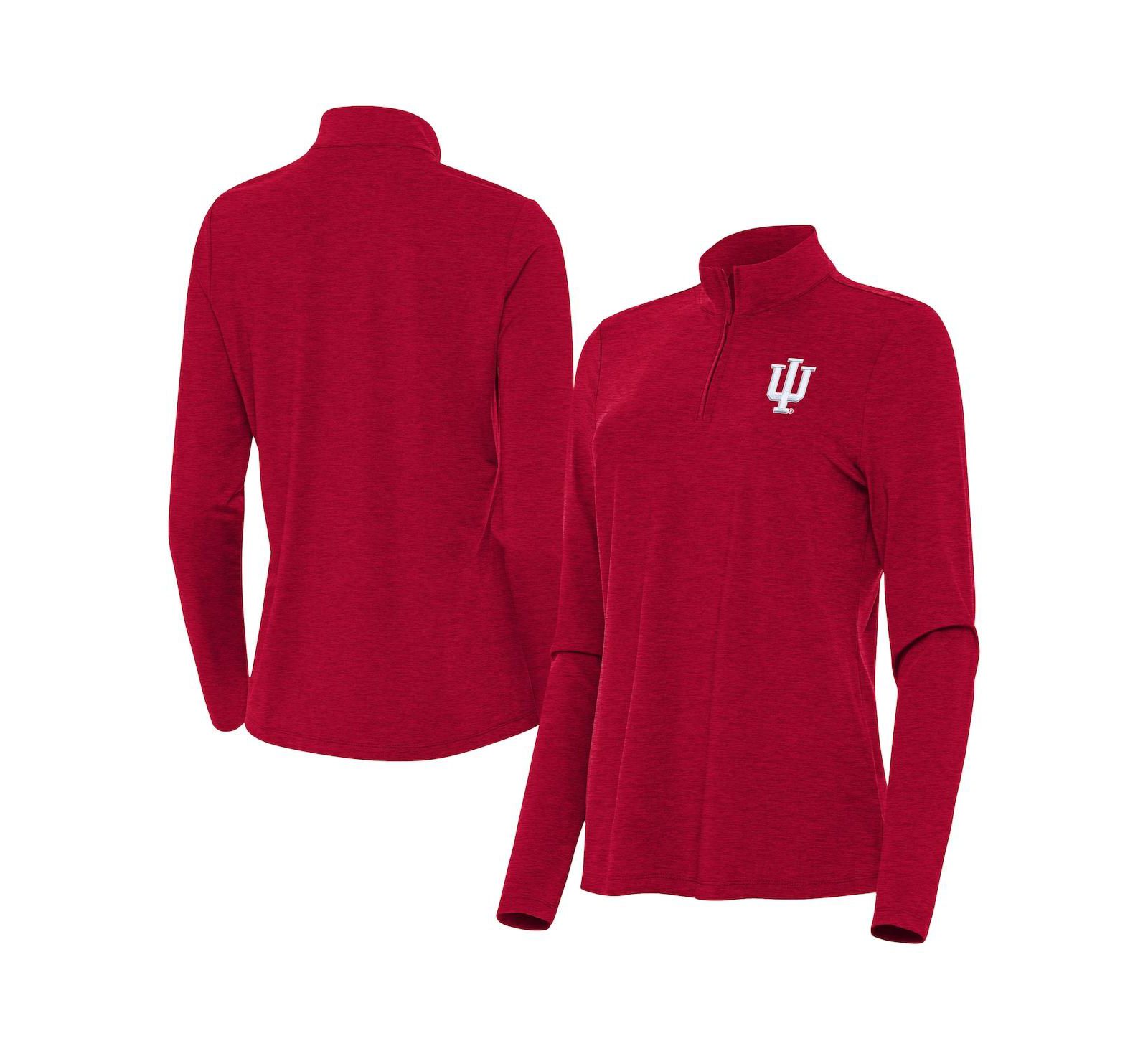 Antigua Женский джемпер с молнией Bright Crimson Indiana Hoosiers