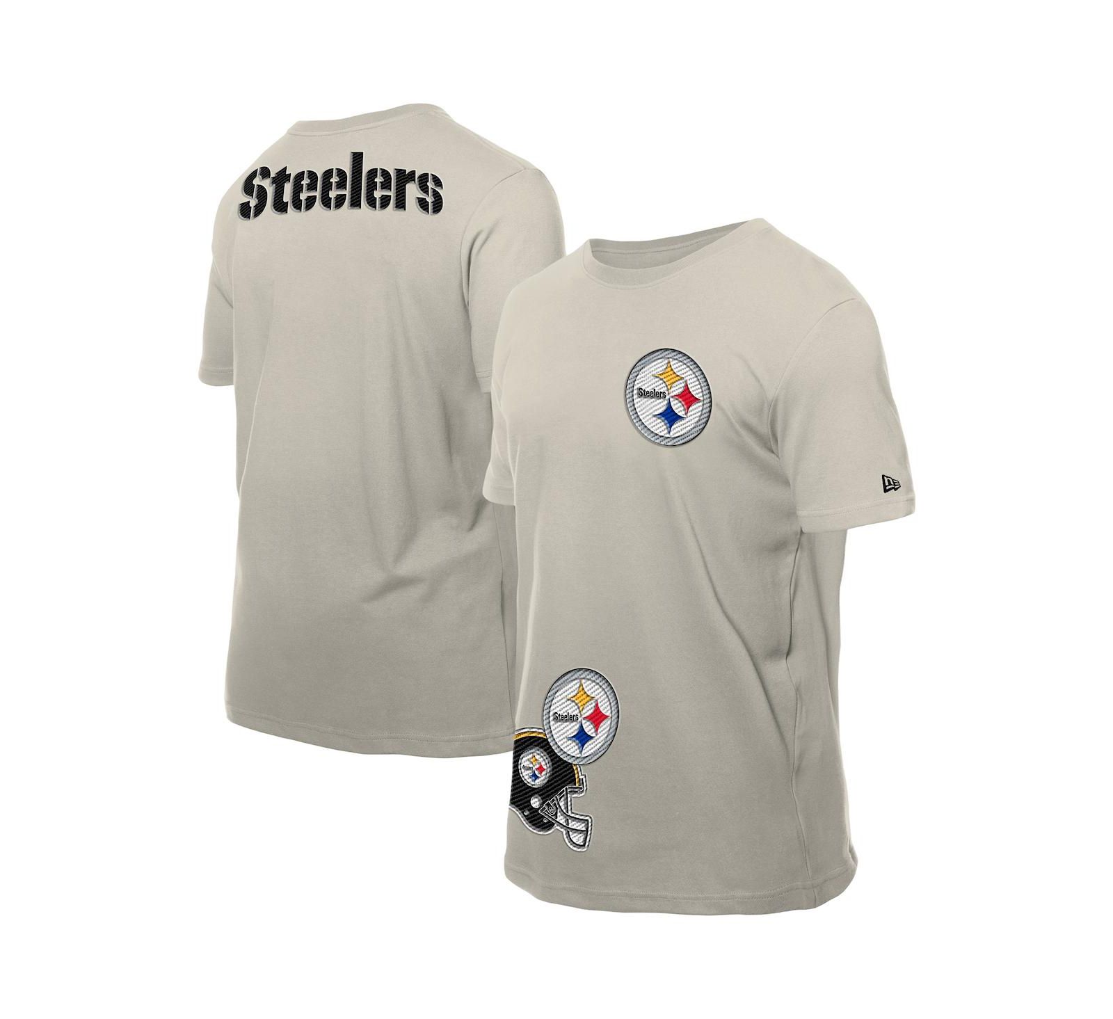 Мужская футболка New Era Light Beige Pittsburgh Steelers Multi Patch
