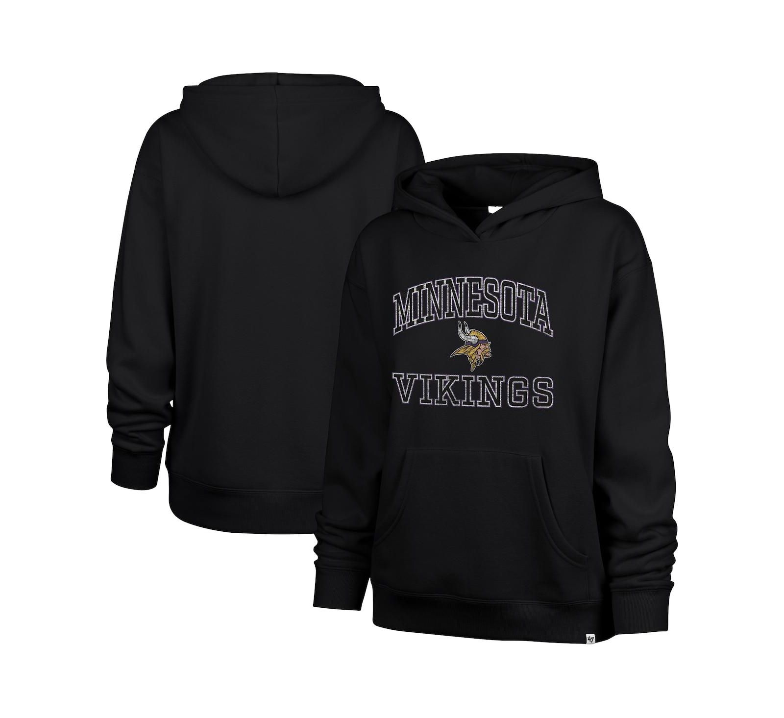 Худи '47 Brand Women's Black Minnesota Vikings Clarity Naomi