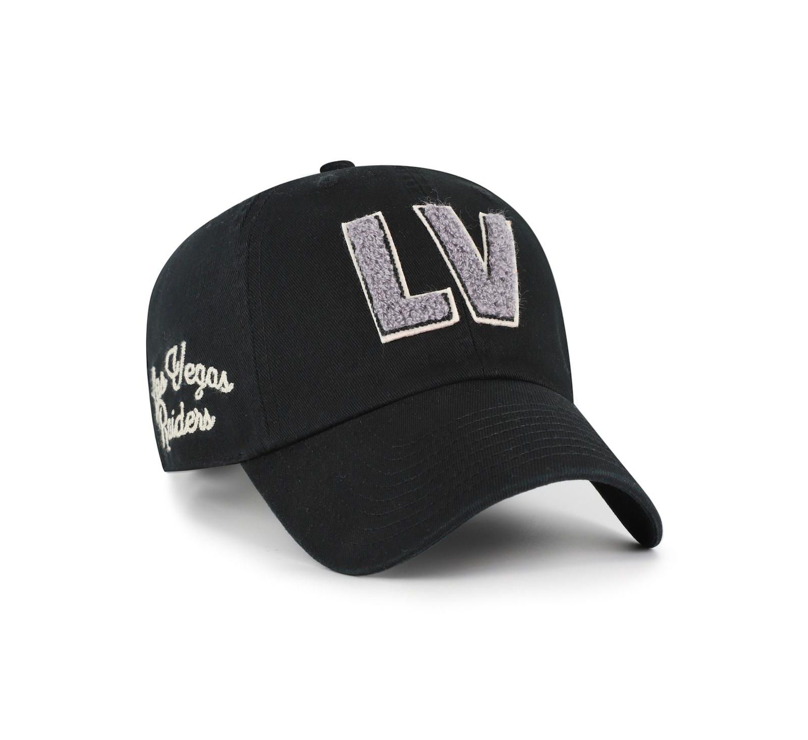 Женская бейсболка '47 Brand Women's Black Las Vegas Raiders Zoey Clean Up Adjustable