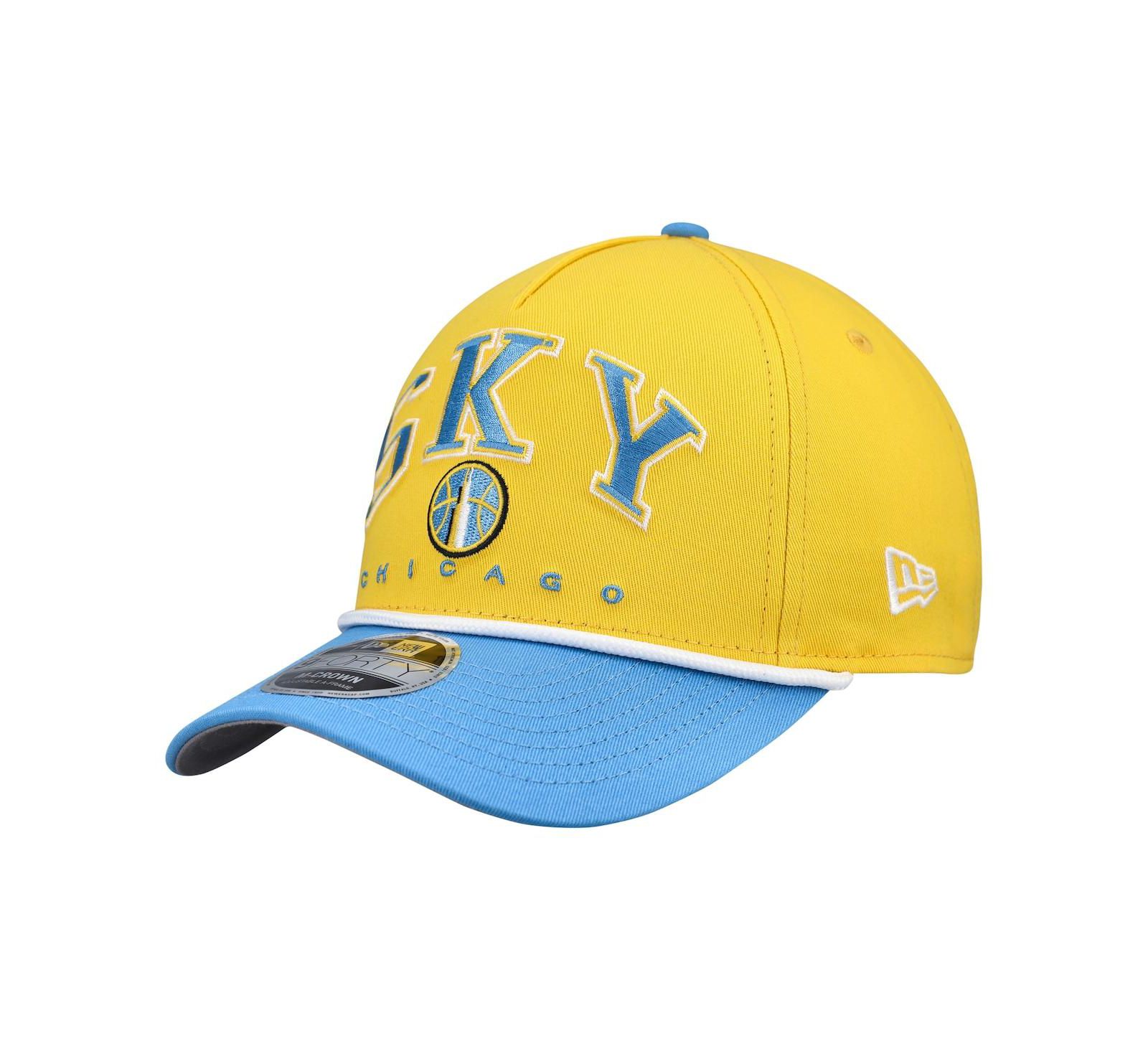 Мужская кепка New Era Chicago Sky Bold Arch COOLERA 9FORTY A-Frame M-Crown Adjustable, желтая
