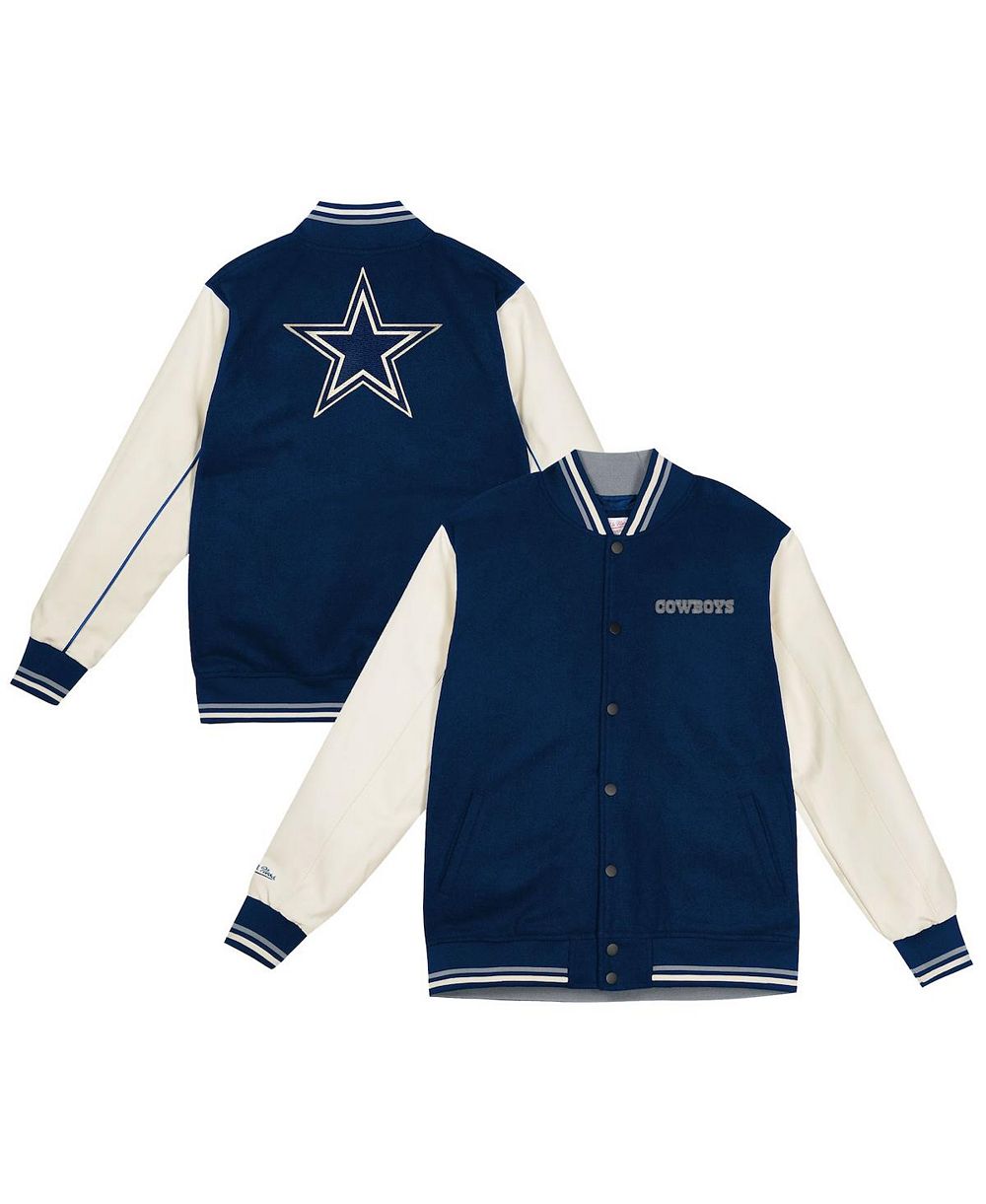 Детская университетская куртка Mitchell & Ness Full-Snap Varsity Navy/Cream Dallas Cowboys